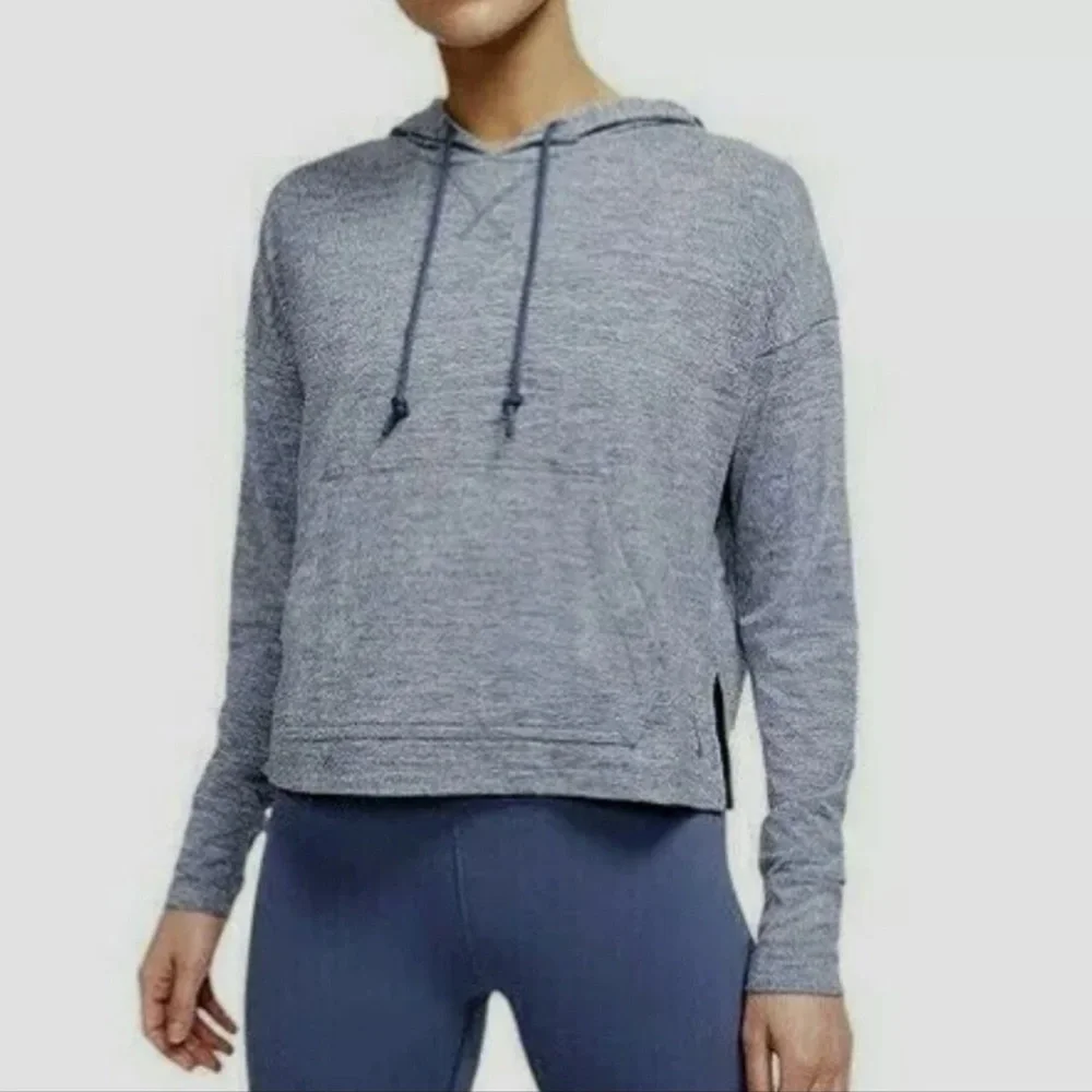 Nike Gray Cropped Relaxed Hoodie
